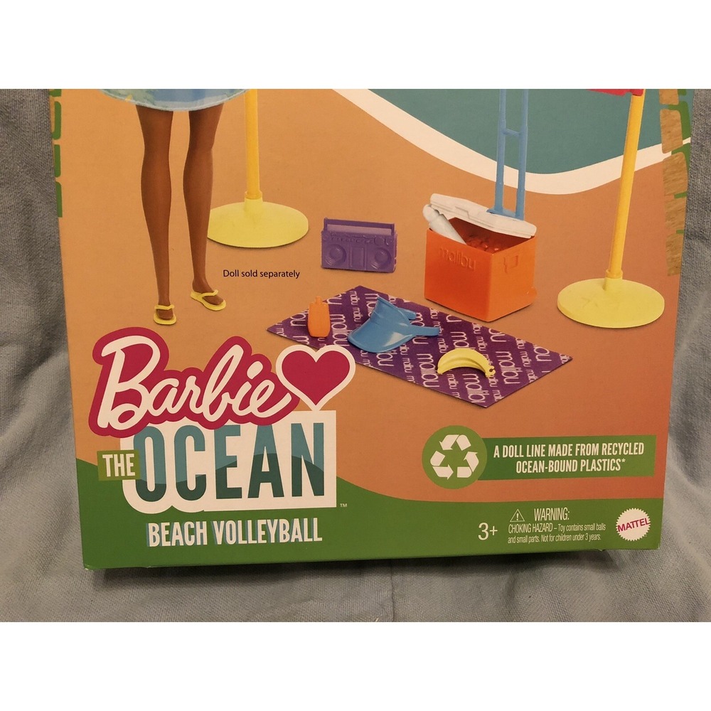 NEW Mattel Barbie ❤️ The Ocean Volleyball Net Beach Play-Set -Recycled Plastic - Picture 3 of 5